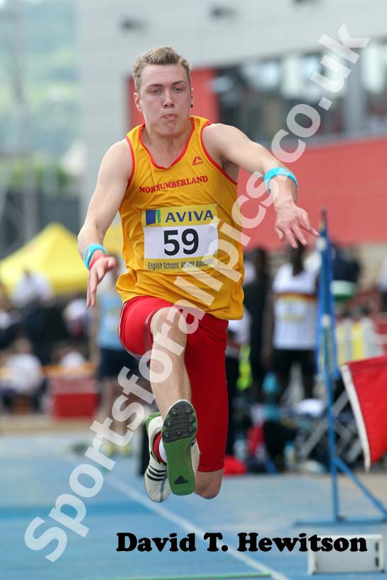 Scott Hall (Northumberland0 senior boys triple jump.
